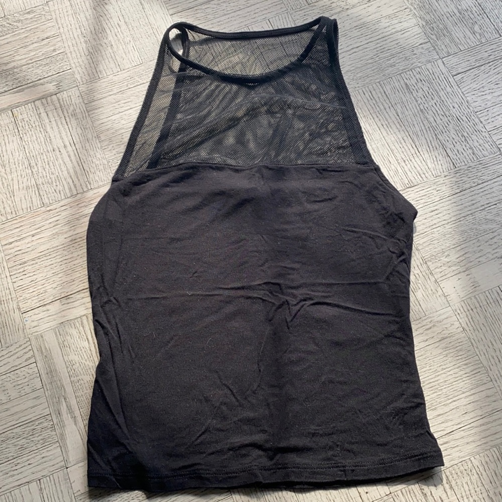 Black mesh tank from garage.